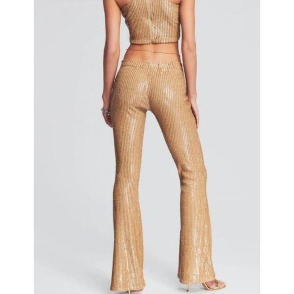 Retrofete Julien Sequin Knit Pant in Nude Size XL NWT - Picture 2 of 11
